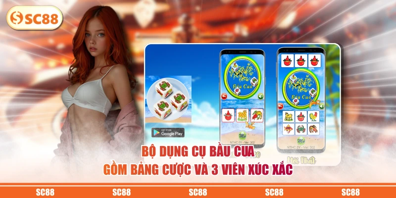 Bầu Cua Là Gì? Luật Chơi & Mẹo Hay Thắng Lớn Cho Người Mới 3 Bộ dụng cụ bầu cua gồm bảng cược và 3 viên xúc xắc